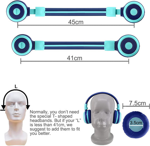 SIMOLIO Kids Bluetooth Headphones with Microphone, 75dB, 85dB, 94dB Volume Limit, Foldable Lightweight for Children