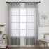 ZebraSmile 1 Panel Tab Top Curtains - Sheer Drapery for Bedroom & Living Room - Silver Gray 88(H) X55(W) in