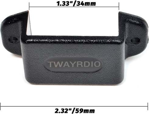 TWAYRDIO Dashboard Mount Holder for Handheld Radio, Belt Clip Hook with Screws for Walkie Talkies, Pack of 2
