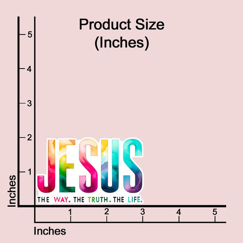 (3pcs) Jesus The Way The Truth The Life Sticker, Christian Vinyl Decal Stickers for Water Bottle, Laptops, Phone Case