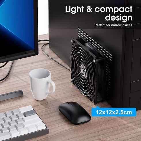 ELUTENG 120mm 3 5V 1500PRM Fan With Speed USB Powered Case Fan Gaming PC Portable Cooling Suitable for Tablet TV