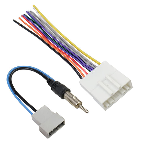 Stereo Wiring Harness Antenna Kit 20Pin Car Stereo Wire Connector Replacement for
