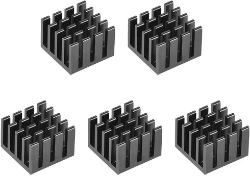 uxcell 5pcs Electronic Radiators Heatsink for MOS GPU IC Chip Black 14 x 14 x 10 mm