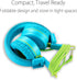 noot products Kids Headphones K22, Foldable Stereo, Tangle-Free 5ft Cord, 3.5mm Jack for iPad/Kindle Fire/Boys/Girls