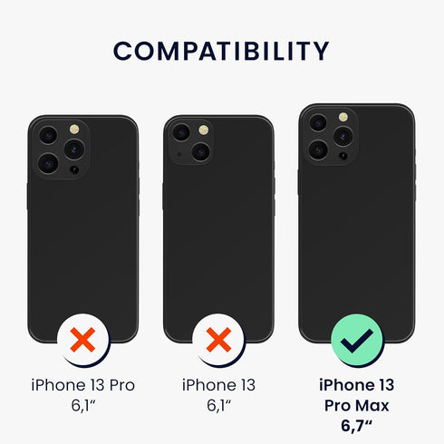 kwmobile Case for Apple iPhone 13 Pro Max - TPU Silicone Phone Cover with Soft Finish - Black