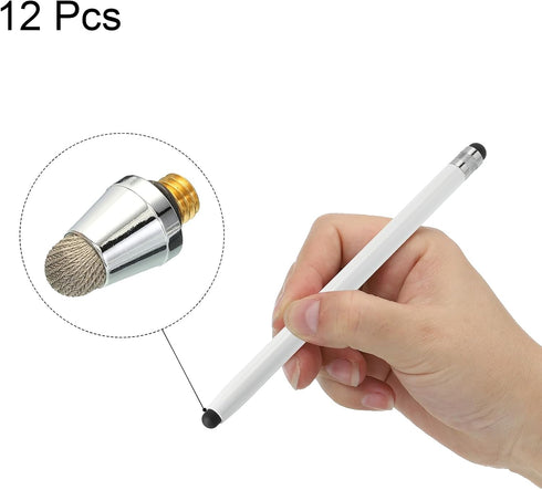 MECCANIXITY 12pcs 5mm Fine Stylus Pen Fiber Tips, Universal Replacement for Capacitive Touch Screen Devices