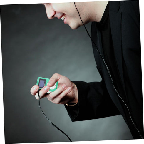 FELTECHELECTR 32gb Mini USB Aluminum Player LCD Screen Micro Card Slot Stylish Compact Design Portable Music Player