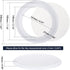 Facmogu 2PCS 6.5in Ceiling Speaker Grille Covers, White Round Commercial Ceiling Speaker Grill for 6.5 Inch Speaker, Speaker Decorative Ring DIY Speaker Accessory Part with 8 Mouting Screws
