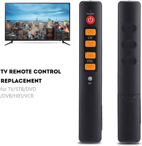 Learning Remote Control with Big Buttons - 6 Keys Universal Smart Controller for TV, STB, DVD, HiFi, VCR
