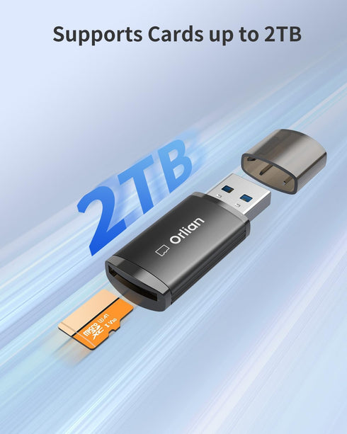 USB 3.0 Micro SD Card Reader for MicroSD, MicroSDHC/SDXC UHS-I Memory Card, Compatible with Windows, MAC, iPhone 15