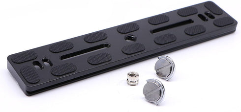 PU-200 200mm Universal Quick Release Plate Slide Rail with D-Ring Screw for Tripod DSLR Camera