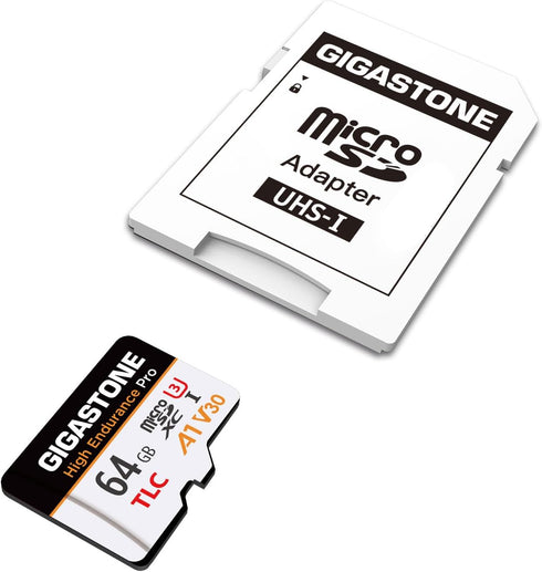Gigastone 5 64GB 95MB/s, A1 V30 U3 Yrs Free Data RecoveryDash Cam Micro SD Card, TLC High Endurance Pro, Speed Up