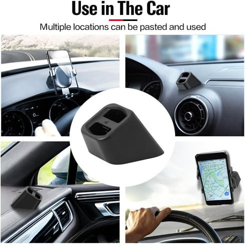 2 Pack Car Dashboard Stand, Stick-on Base Mount for Table Phone Holder Bracket, Desktop Wireless Charger Magnetic Clip
