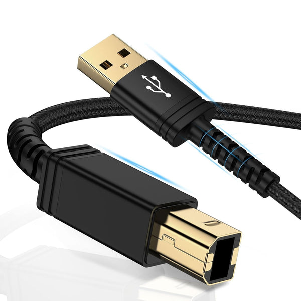 USB Printer Cable,USB A to B Scanner Cables Printer Cord High Speed