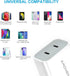 Amoner USB C Charger, 2Pack Type C Fast Charger, Dual Port 25W PD Wall Charger for iPhone and Galaxy Devices