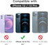 JETech 3-Pack Full Coverage Tempered Glass Screen Protector for iPhone 12/12 Pro 6.1", Black Edge, HD Clear,