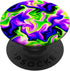 Purple + Lime Green Psychedelic Liquid Swirl PopSockets Standard PopGrip