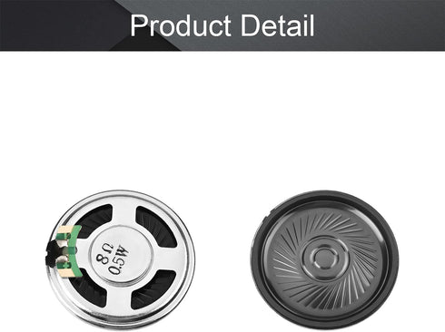 Fielect 2Pcs DIY Speaker 0.5W 8 Ohm Replacement Loudspeaker, 40mm Diameter Round Shape