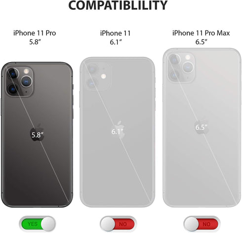 ZUSLAB Privacy Screen Protector - Compatible with Apple iPhone 11 Pro, Anti Spy Tempered Glass Full Coverage