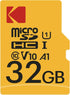 KODAK 32GB Class 10 UHS-I U1 MicroSDHC Card with Adapter 10x Write Speed