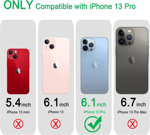 JJGoo Clear iPhone 13 Pro Case, Transparent Soft Shockproof Slim Thin Bumper Cover Phone Case