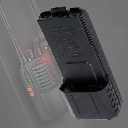 Walkietalkie Battery Box ABS, 6xAA Large Capacity Two-Way Radio Battery Case, Extended Battery Holder for UV5R