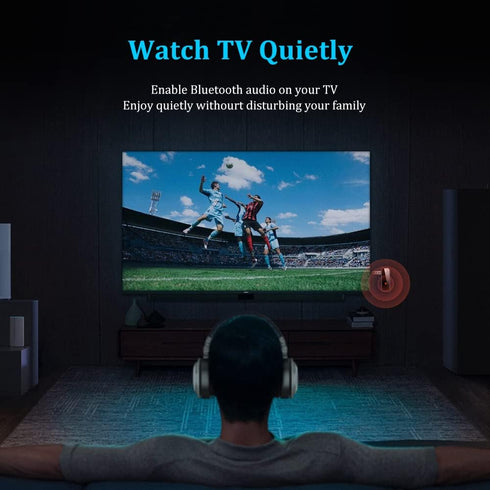 Bluetooth Transmitter Receiver Wireless Adapter, 3.5mm Aux Jack Stereo Audio Input Output for TV, Car