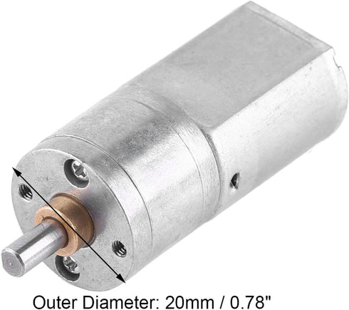 12V 100RPM DC Geared Motor Metal Reduction Electric Motor for DIY Toys RC Car Robot Model Drive