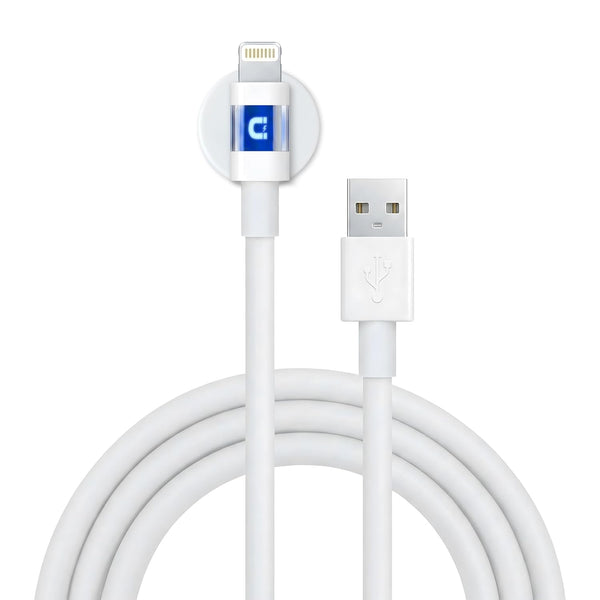 MAGNICPRO 3ft LED Phone Lightning Cable with Magnetic Tip, Magnetic Cord Holder &