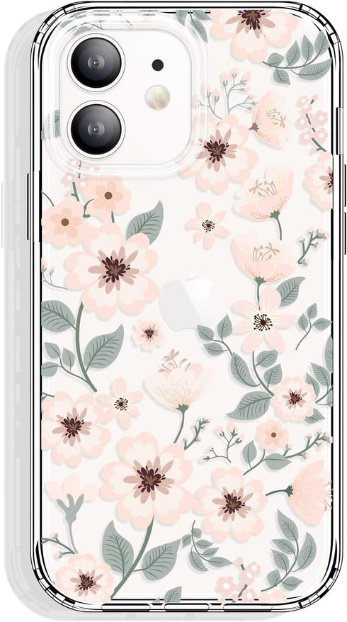 Case for iPhone 12 and iPhone 12 Pro 6.1 Inch, Clear Soft Slim TPU Cover + Hard PC Bumper Protection