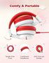iClever HS19 Kids Headphones with Microphone, 85/94dB Volume Limiter - Shareport - Over Ear Stereo Headphones for Kids,