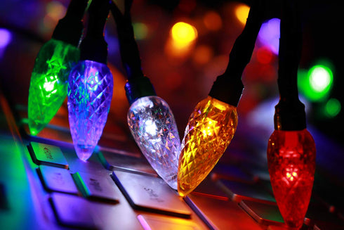 2 Pack KBG LED Christmas Lights Charging Cable, USB Charger Cord Multicolor 10LED 50inch Compatible with iPhone