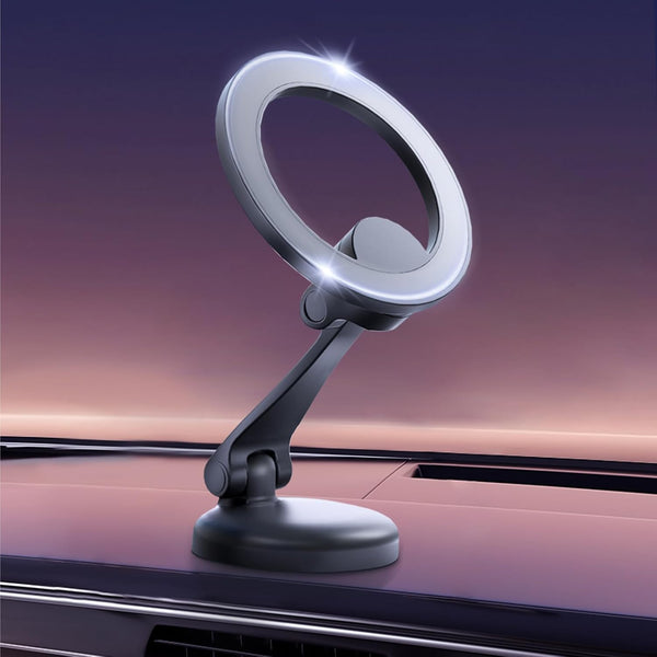 Fits MagSafe Car Mount for Universal Dashboard & Tesla Screen, Zinc Alloy Foldable Hands-Free iPhone Car Mount