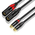 DREMAKE Female RCA to XLR Male Cable, Dual RCA to Dual XLR