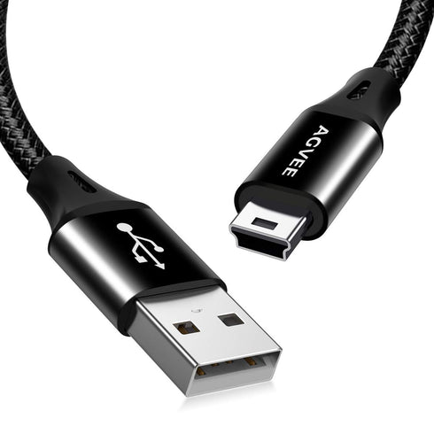 AGVEE 2 Pack 6ft Replacement Charger Data Cable for Garmin Nuvi GPS, Black