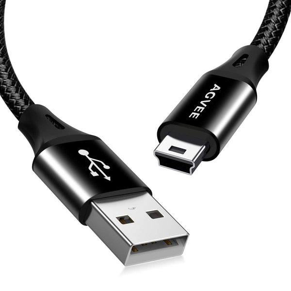 AGVEE 2 Pack 6ft Replacement Charger Data Cable for Garmin Nuvi GPS, Black
