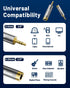 1/4'' to 3.5mm Stereo Pure Copper Headphone Adapter, 3.5mm Plug Male to 6.35mm Jack Female Stereo Adapter for