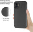 Heavy Duty iPhone 11 Case - Black, 3-Layer Shockproof & Dropproof Protection, Wireless Charging Compatible.