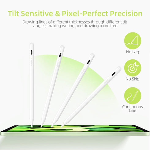 Mangotek Active Pencil Stylus Pen for iPad, Palm Rejection, Low Latency, Tilt Sensitivity, Compatible with 2018-2023