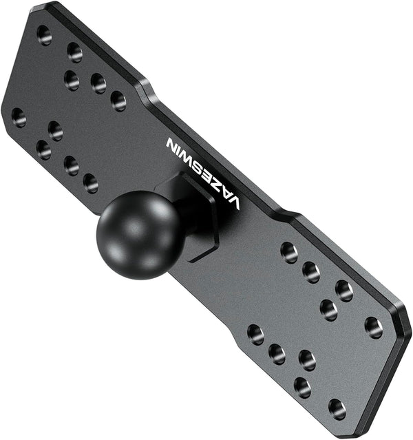 1" Ball Aluminum Alloy Fish Finder Mounting Plate, Universal Marine Electronic Mount for Garmin, Lowrance, Humminbird,