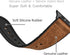 OUHENG Compatible Apple Watch Band 42mm 41mm 40mm 38mm, Sweatproof Genuine Leather and Rubber Hybrid Strap - Brown/Black