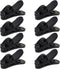1 Inch Small Plastic Rotate Earphone Clips for Fixing Earbuds Cables, Pack of 8 (Black).