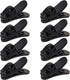 1 Inch Small Plastic Rotate Earphone Clips for Fixing Earbuds Cables, Pack of 8 (Black).