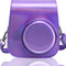 Frankmate PU Leather Camera Case for Fujifilm Instax Mini 11 12, Adjustable Strap and Pocket (Magic Purple)