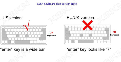 XSKN Hebrew Language Blue Color Silicone Keyboard Skin Cover for 2015 and Earlier MacBook