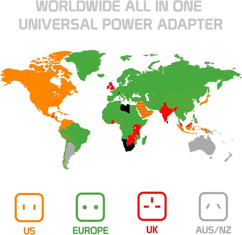 Works For i-mate JAM by Cellet Dual Universal USB Adapter Works for HTC i-Mate JAM for Worldwide Power and Travel