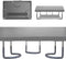 Skywin Rubberized Under Desk Laptop Mount, 3 Racks in 1 Set to Hold Under Desk Laptop Holder Organizer Rack (Laptop Not