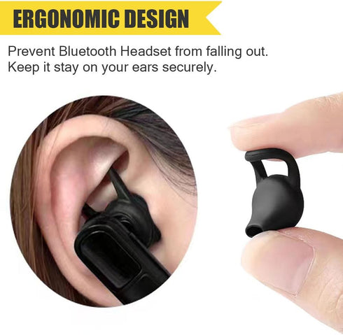 Ear Hooks Eartips Kit, 360° Rotatable Adjustable Soft Silicone Anti-Slip Sports Clamp for Newbee/Plantronics/TOORUN