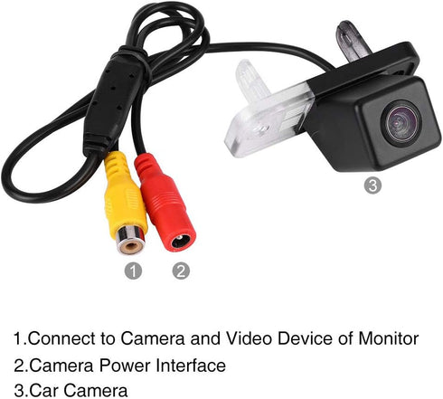 Universal Car Rear View Reverse Parking Camera HD Brake Light Backup Camera Kit for C-Class E CLS