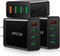 3-Pack Fast Charging 3.0 Wall Charger, 4-Ports USB Block, iSeekerKit Multi USB Power Adapter for iPhone, iPad, Samsung